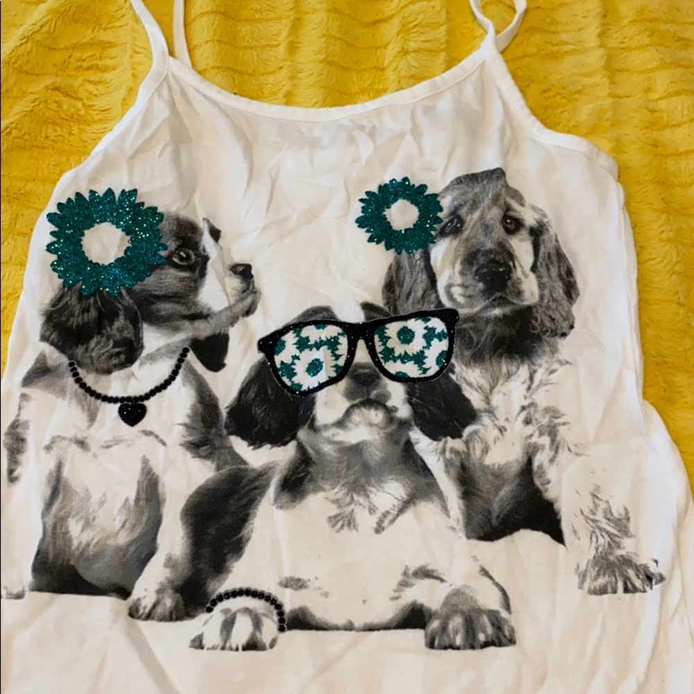 Girls puppy Tank Top